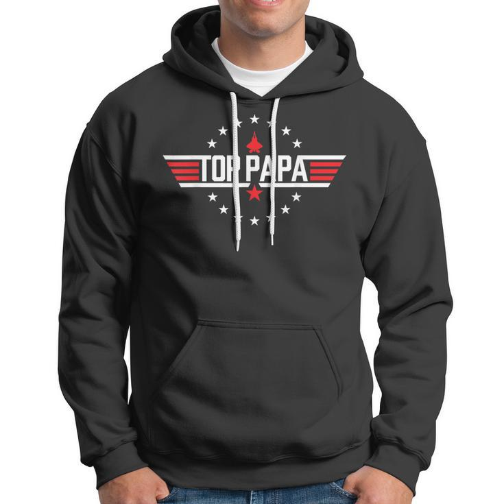 Top Papa Birthday Gun Jet Fathers Day Funny 80S Father Air Hoodie