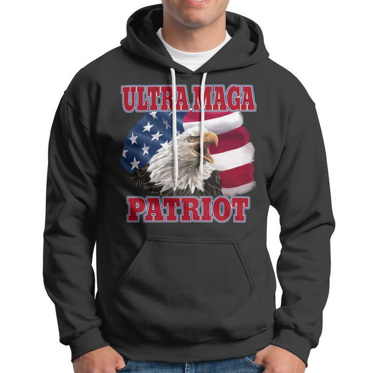 Ultra Maga Patriot American Eagle Us Flag Hoodie