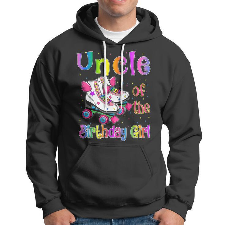 Uncle Birthday Girl Rolling Skate Birthday Family Party Hoodie