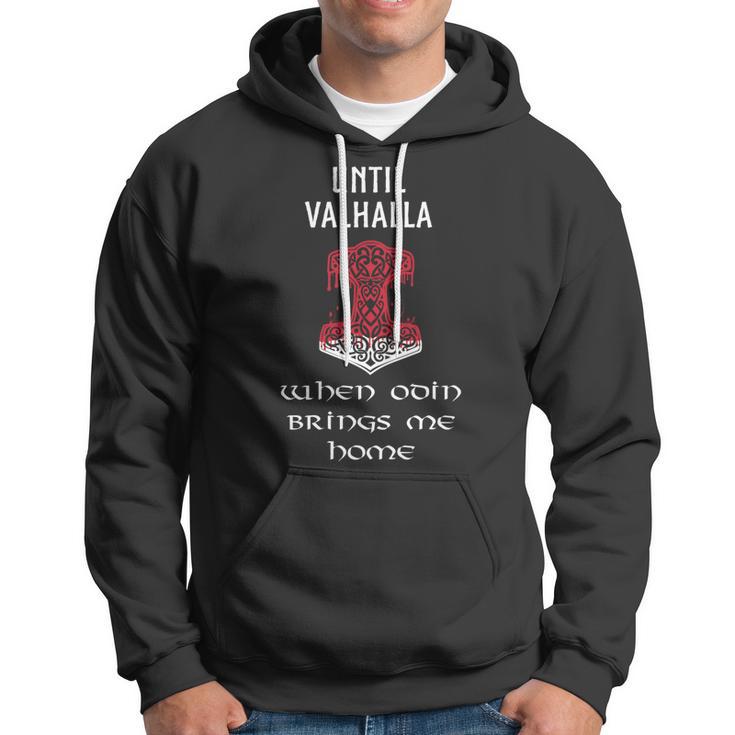 Until Valhalla Odin Hammer Norse Asatru Hoodie - Thegiftio UK