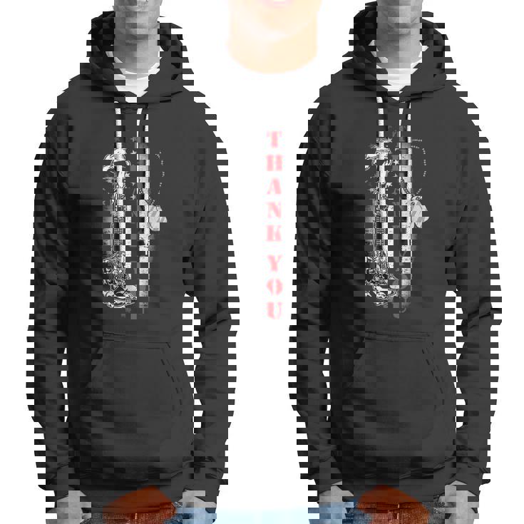 Veteran 365 Thank You Veteran Memory Us American Flag Hoodie