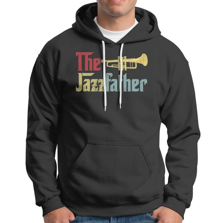 Vintage The Jazzfather Happy Fathers Day Trumpet Player Hoodie