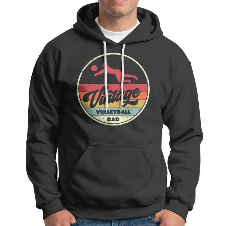 Vintage Volleyball Dad Retro Style Hoodie