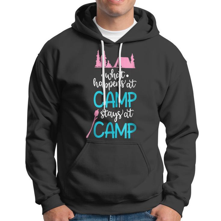 What Happens At Camp Stays At Camp Shirt Kids Camping Pink Hoodie