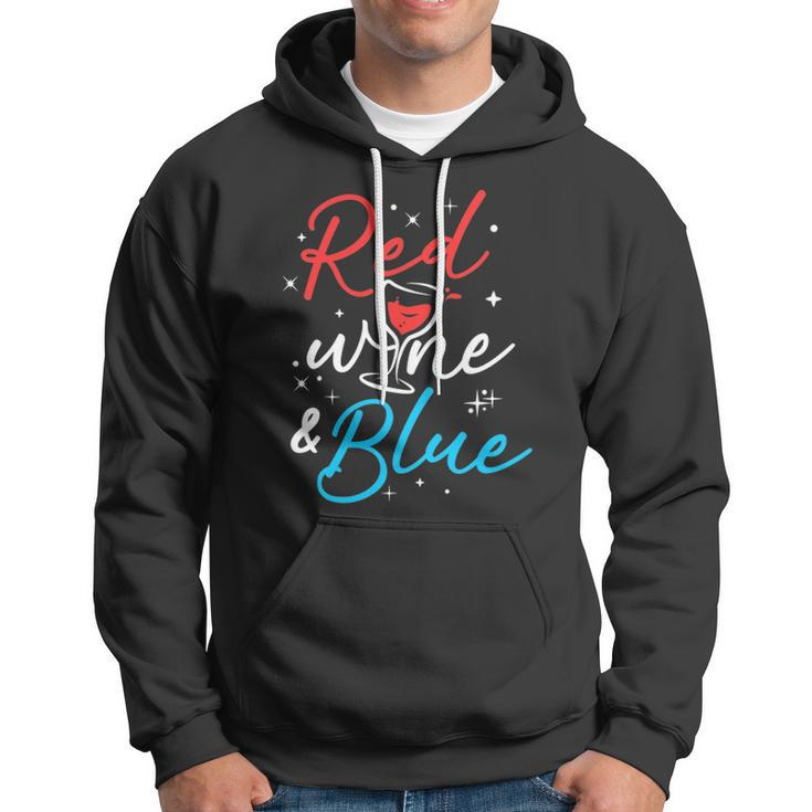 Wine Lover 4Th July Red Wine And Blue Hoodie
