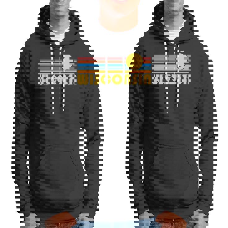 Wisconsin Retro Sunset - Wisconsin Hoodie