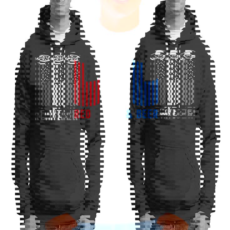 Womens Red White & Beer 4Th Of July Wine Red White Blue Beer Hoodie