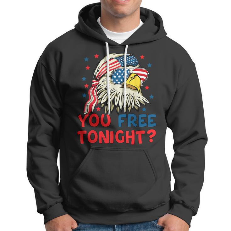 You Free Tonight Bald Eagle Mullet American Flag 4Th Of July Hoodie