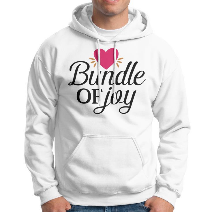 Baby Shower Text Design Bundle Of Joy Heart Hoodie