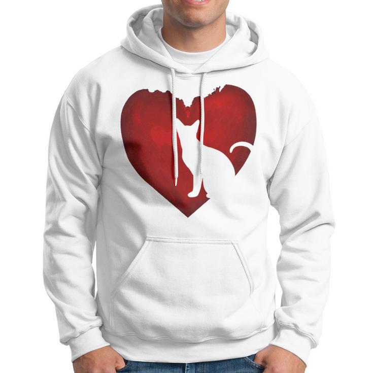 Cat Heart Shirt Cat Lovers Valentine Day Gifts For Couple Hoodie