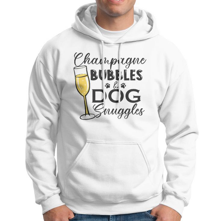 Champagne Bubbles & Dog Snuggles Dog Person Hoodie
