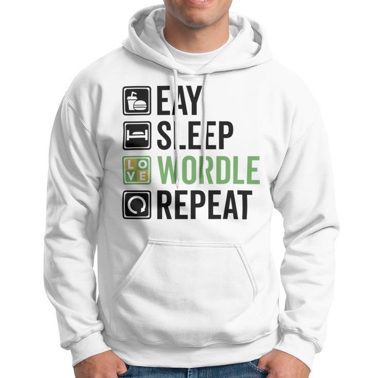 Eat Eat Sleep Wordle Repeat Wordle Lover Wordle Addict Hoodie