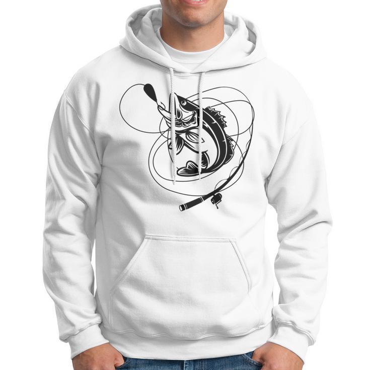 Fishing Bass Sticker Hoodie