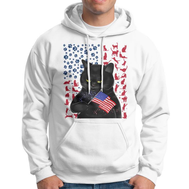 Funny Black Cat Independence Flag 633 Shirt Hoodie