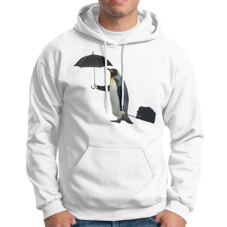 Funny Business Penguin Birds With Human Hands Hoodie