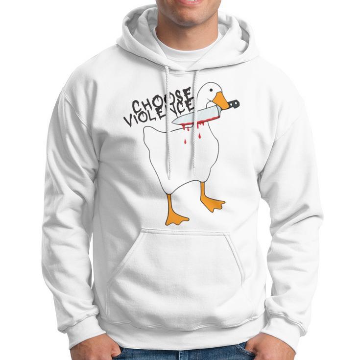 Goose With Knife Sticker Goose Sticker Funny Quotes Funny Animal Stickerspeace Was Never An Option Hoodie