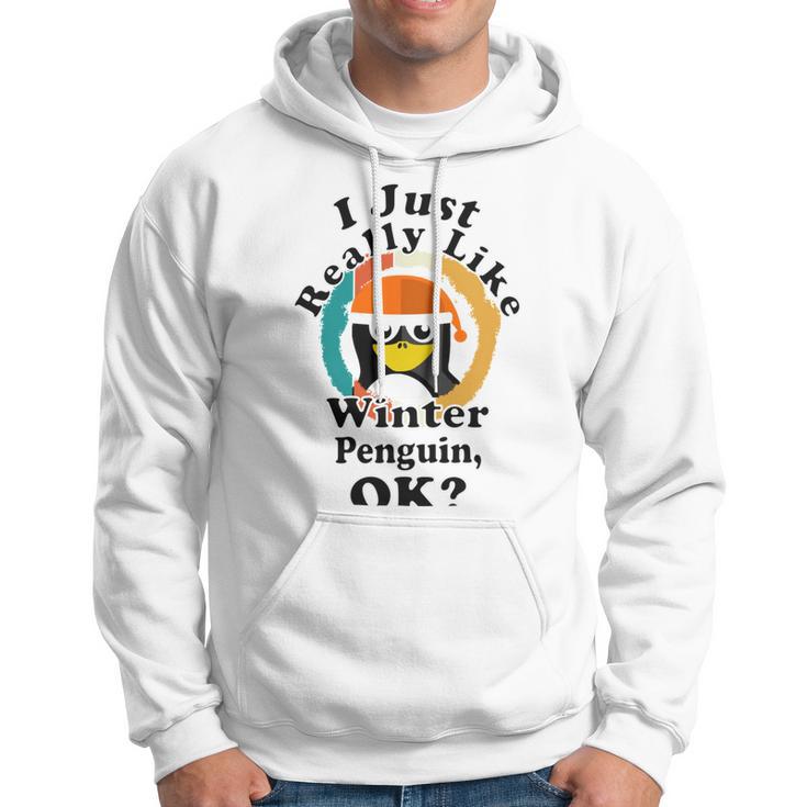 I Really Like Winter Penguin Ok Hoodie