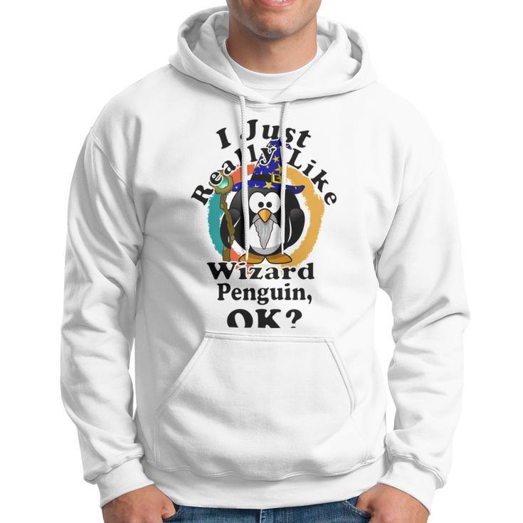 I Really Like Wizard Penguin Ok Hoodie