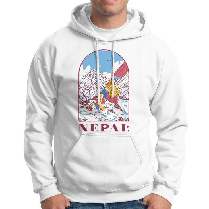 Nepal Himalayan Mountain Prayer Flags Hoodie