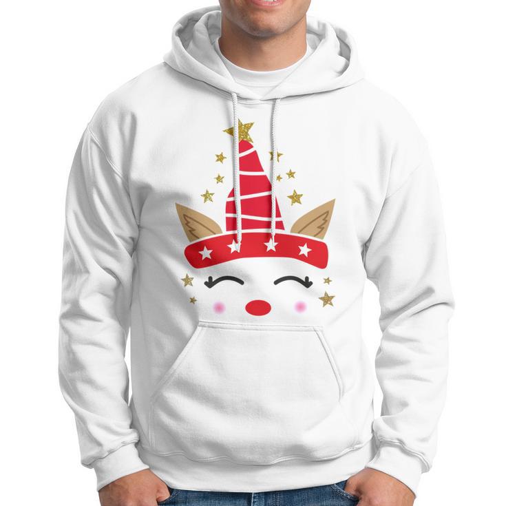 New Christmas Unicorn Face Santicorn Cute Hoodie