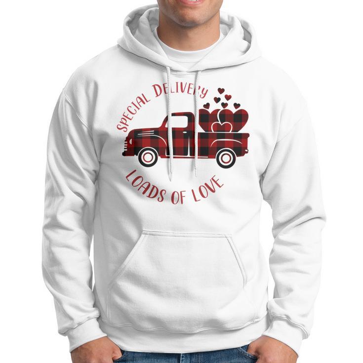 Special Delivery Valentines Car Red Plaid Hoodie