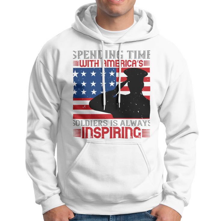 Spending Time With Americas Soldiers Is Always Inspiring Veterans Day Gifts Hoodie