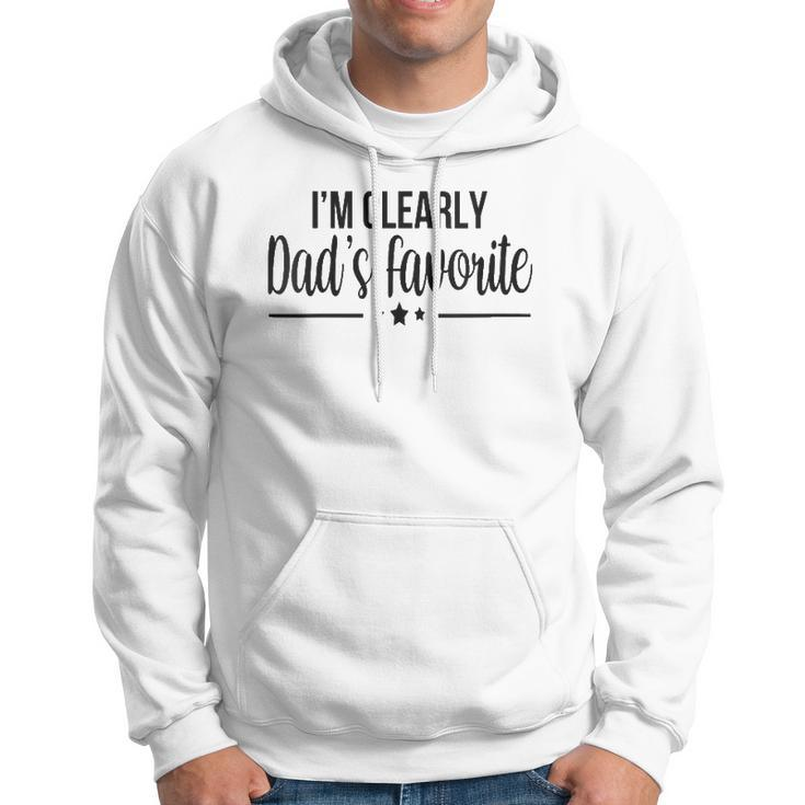 Womens Im Clearly Dads Favorite Son Daughter Funny Cute Hoodie