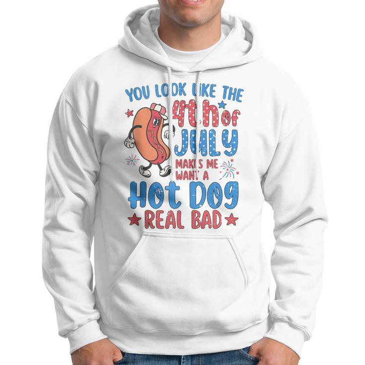 You Look Like 4Th Of July Makes Me Want A Hot Dog Real Bad V8 Hoodie