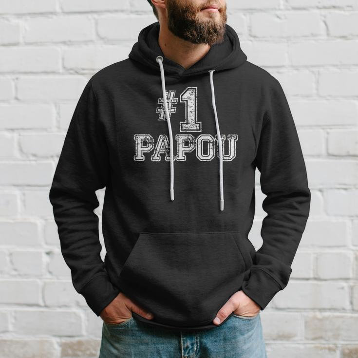 1 Papou Number One Sports Fathers Day Gift Hoodie Gifts for Him