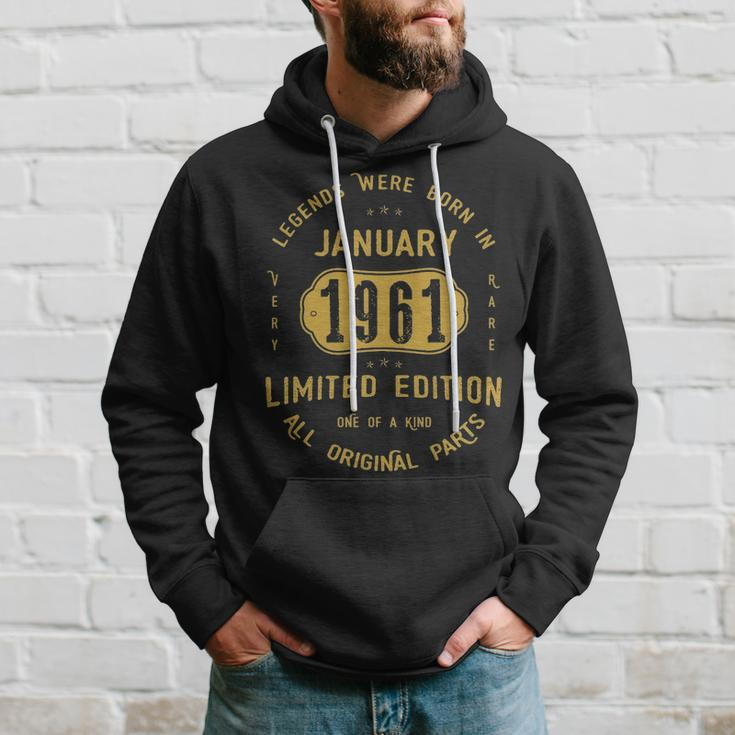 1961 January Birthday Gift 1961 January Limited Edition Hoodie Gifts for Him