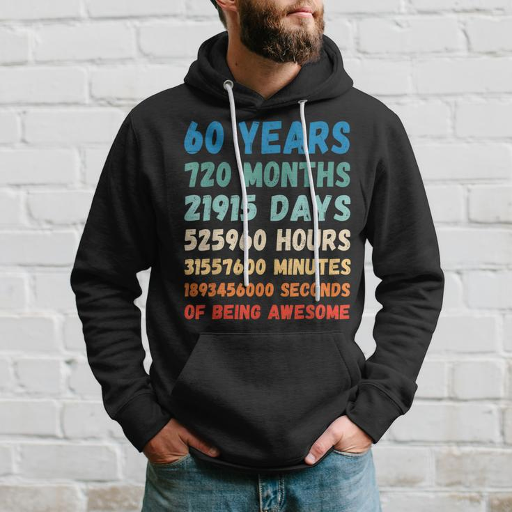 60Th Birthday 60 Years Of Being Awesome Wedding Anniversary Hoodie Gifts for Him