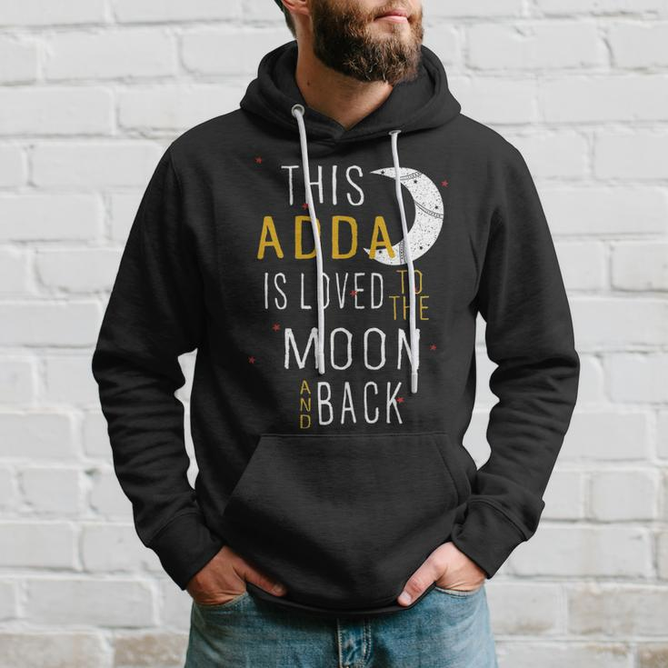 Adda Grandpa Gift This Adda Is Loved To The Moon And Love Hoodie Gifts for Him