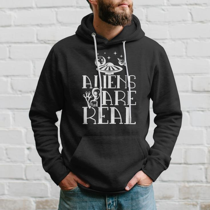 Aliens Are Real Space Ufo Outfit Extraterrestrial Gift Hoodie Gifts for Him