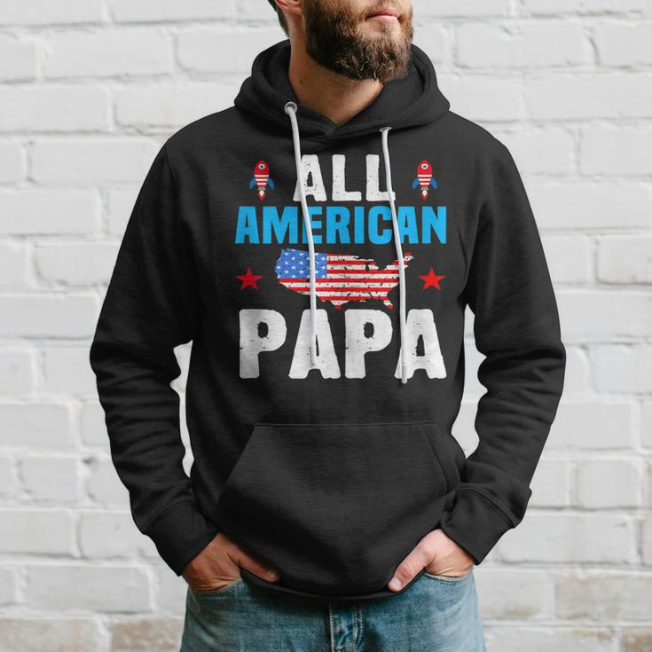 All American Papa 4Th Of July Usa Family Matching Outfit Hoodie Gifts for Him