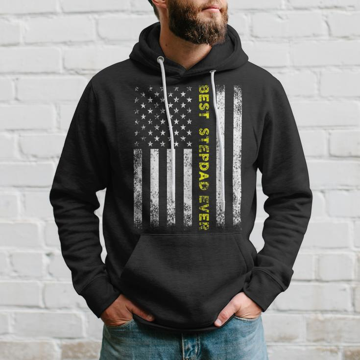 American Flag Best Stepdad Ever Fathers Day Step Dad Daddy Hoodie Gifts for Him