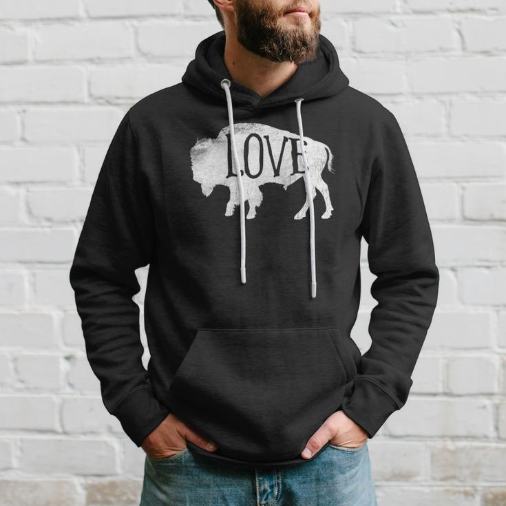 American Vintage Buffalo Silhouette Love Bison Tee Hoodie Gifts for Him