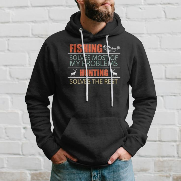 Angler Fish Fishing And Hunting Family Camping Hoodie Gifts for Him