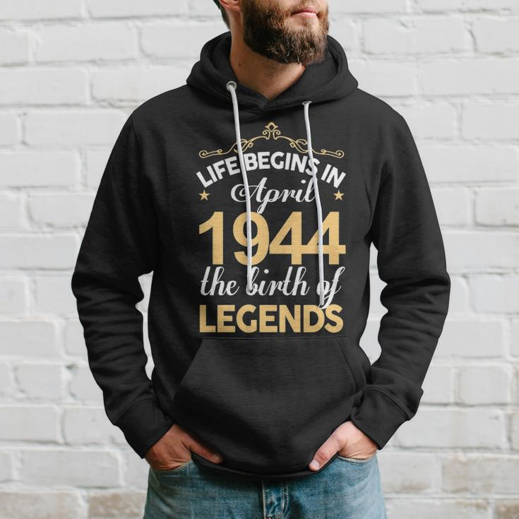 April 1944 Birthday Life Begins In April 1944 V2 Hoodie Gifts for Him