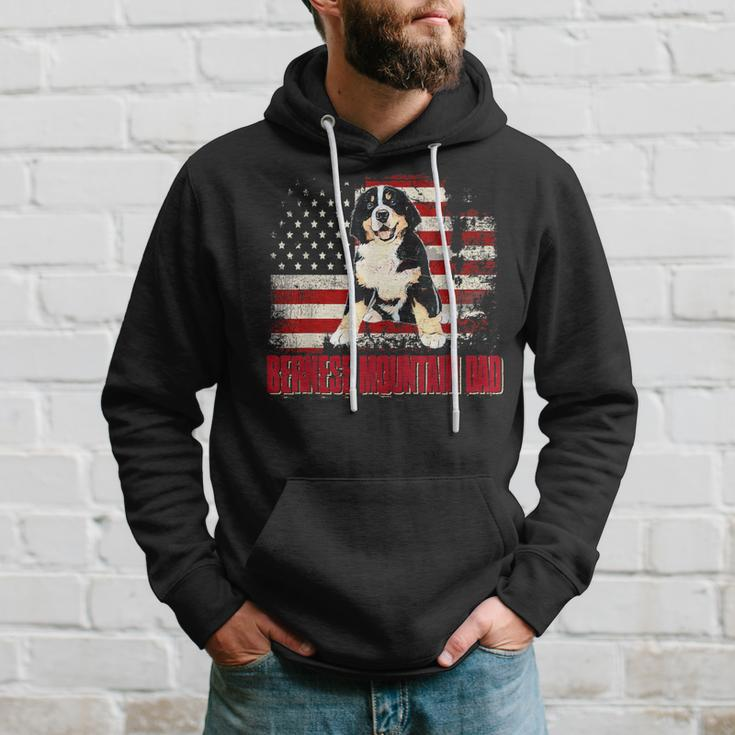 Bernese Mountain Dad American Flag 4Th Of July Dog Lovers V2 Hoodie Gifts for Him