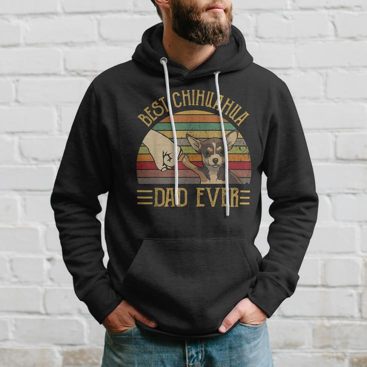 Best Chihuahua Dad Ever Retro Vintage Sunset Hoodie Gifts for Him