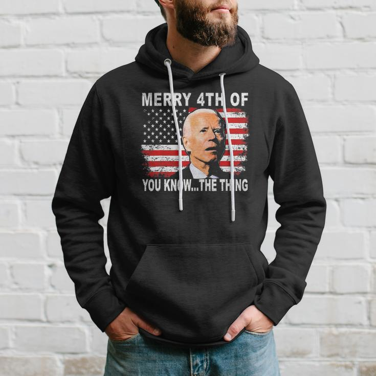 Biden Dazed Merry 4Th Of You KnowThe Thing Hoodie Gifts for Him