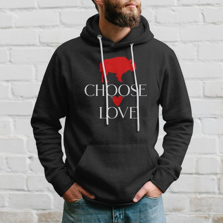 Choose Love Buffalo Red And White Hoodie Gifts for Him