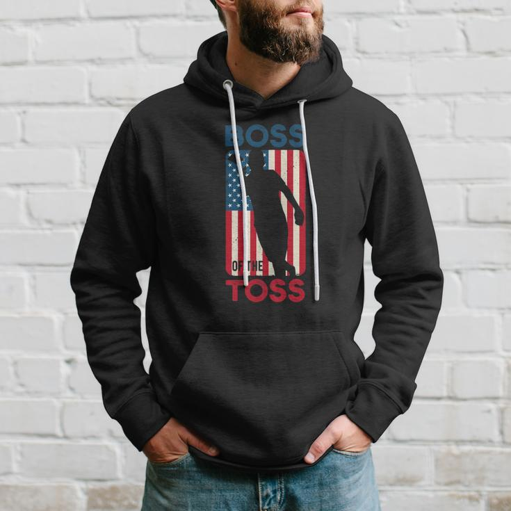 Cornhole S For Men Boss Of The Toss 4Th Of July Hoodie Gifts for Him