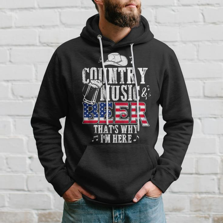 Country Music And Beer Thats Why Im HereFunny Hoodie Gifts for Him