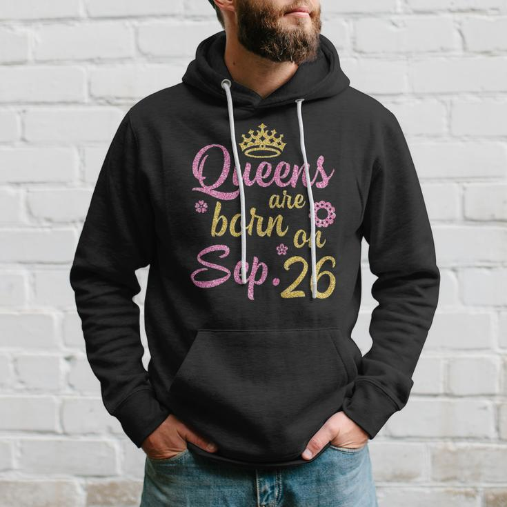 Crown Queens Are Born On September 26 Happy Birthday Hoodie Gifts for Him