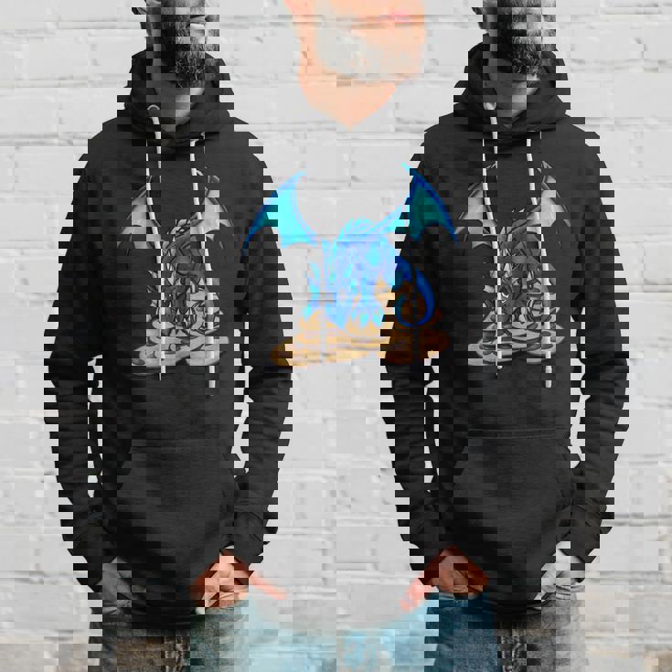 Cute Blue Dragon And His Cookie Treasure Hoard Hoodie Gifts for Him