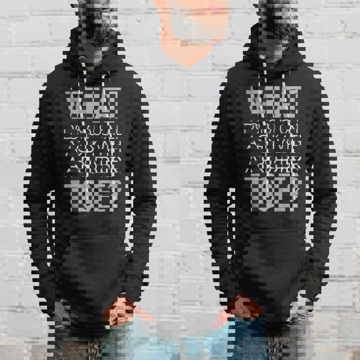 Dad Joke Novelty Tee The One About A Guy With A Rubber Toe Hoodie Gifts for Him