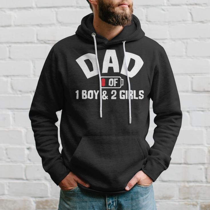 Dad Of One Boy And Two Girls Hoodie Gifts for Him