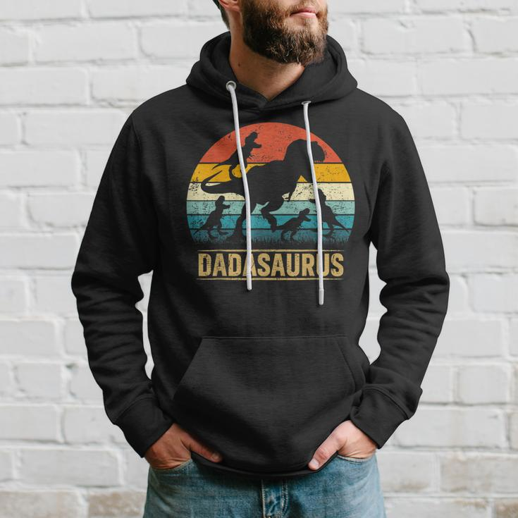 Dada DinosaurRex Dadasaurus 4 Kids Fathers Day Hoodie Gifts for Him