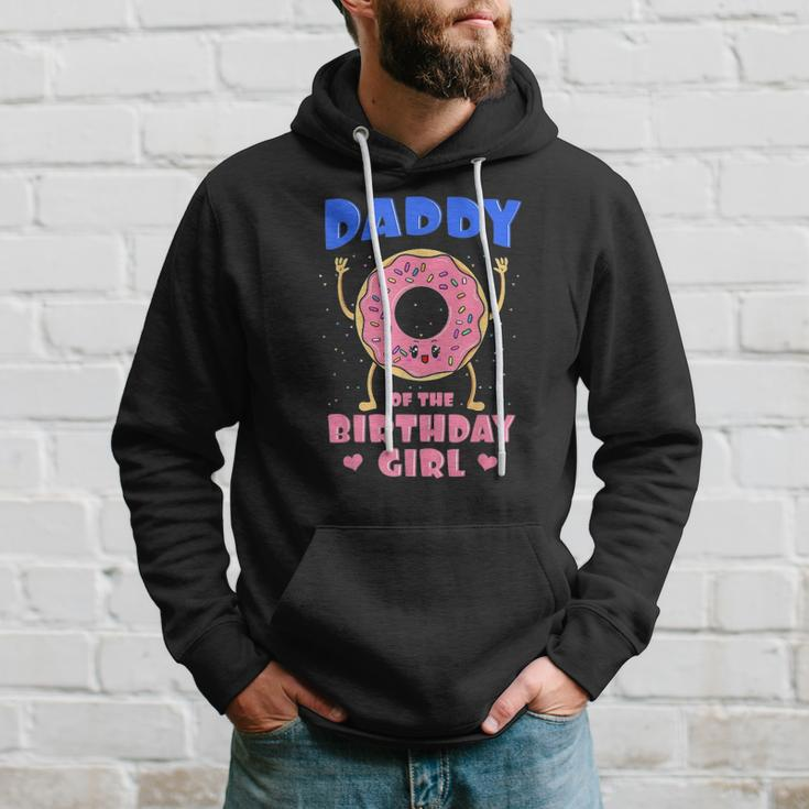 Daddy Of The Birthday Girl Pink Donut Bday Party Hoodie Gifts for Him